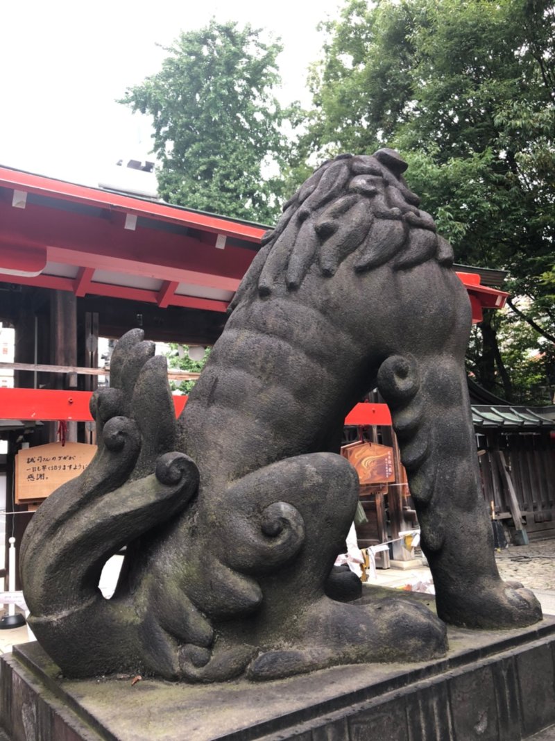下谷神社：狛犬さん